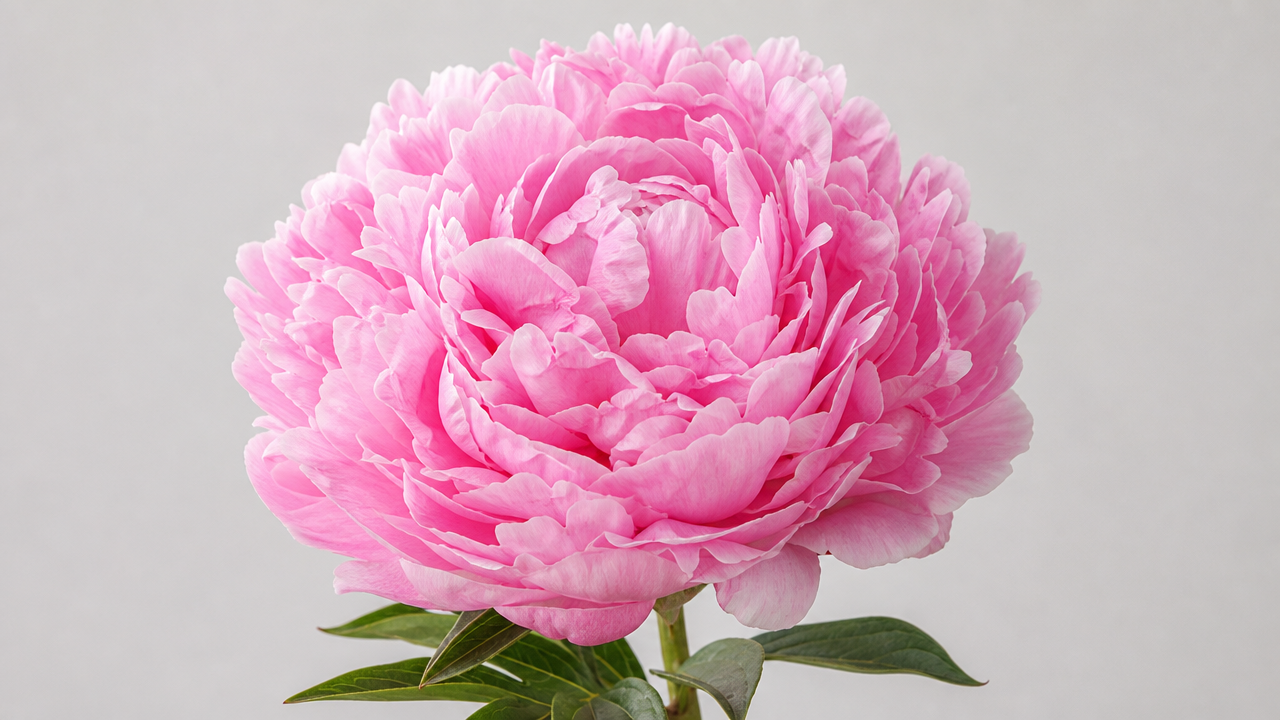 Monsieur Jules Elie paeonie in bloom