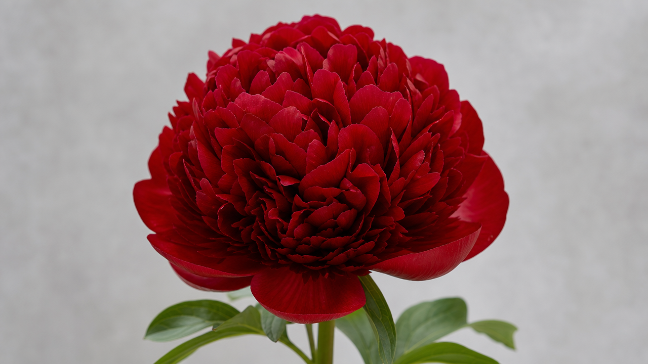 Red Charm paeonie in bloom